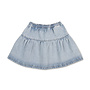 Petit Blush - Jeans Ruffle skirt - Light blue washed
