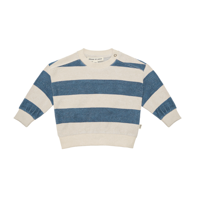 House of Jamie - Relaxed raglan sweater Indigo stripes