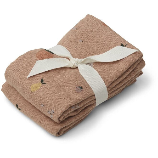 Liewood - Lewis muslin cloth - Fruit tuscany 2 pack