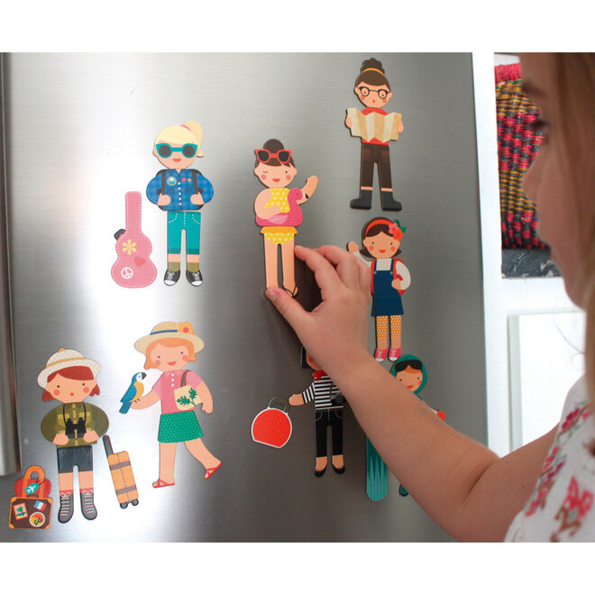 Petit collage crafts - Magnetische spel on - the - go -  kleine reizigers