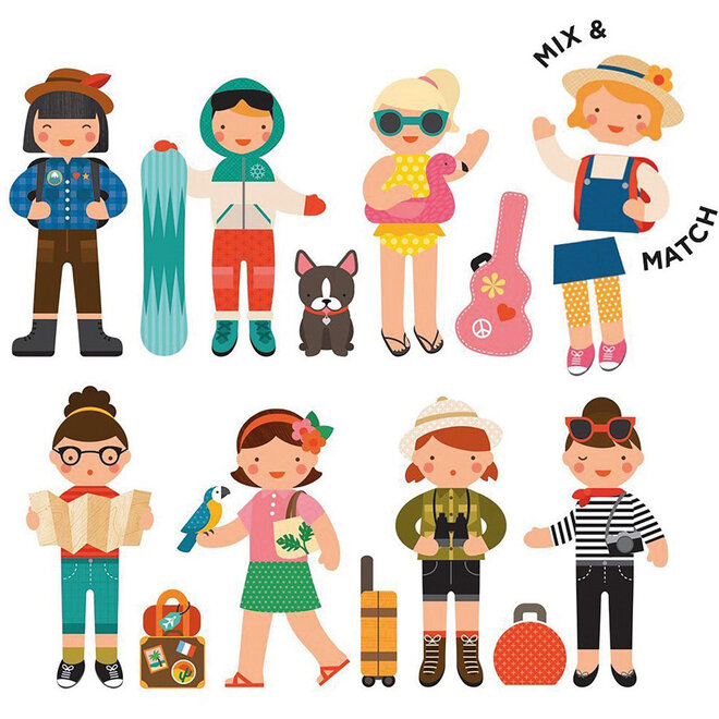 Petit collage crafts - Magnetische spel on - the - go -  kleine reizigers