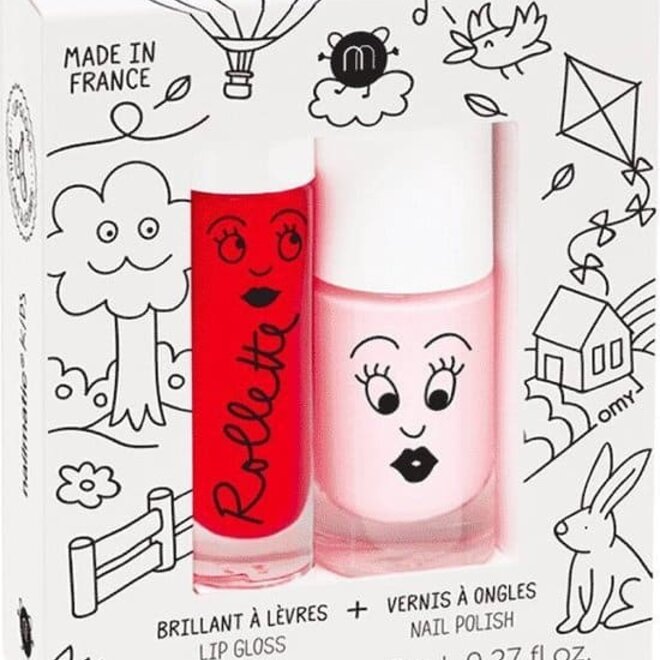 Nailmatic - Lip gloss raspberry + Nail polish