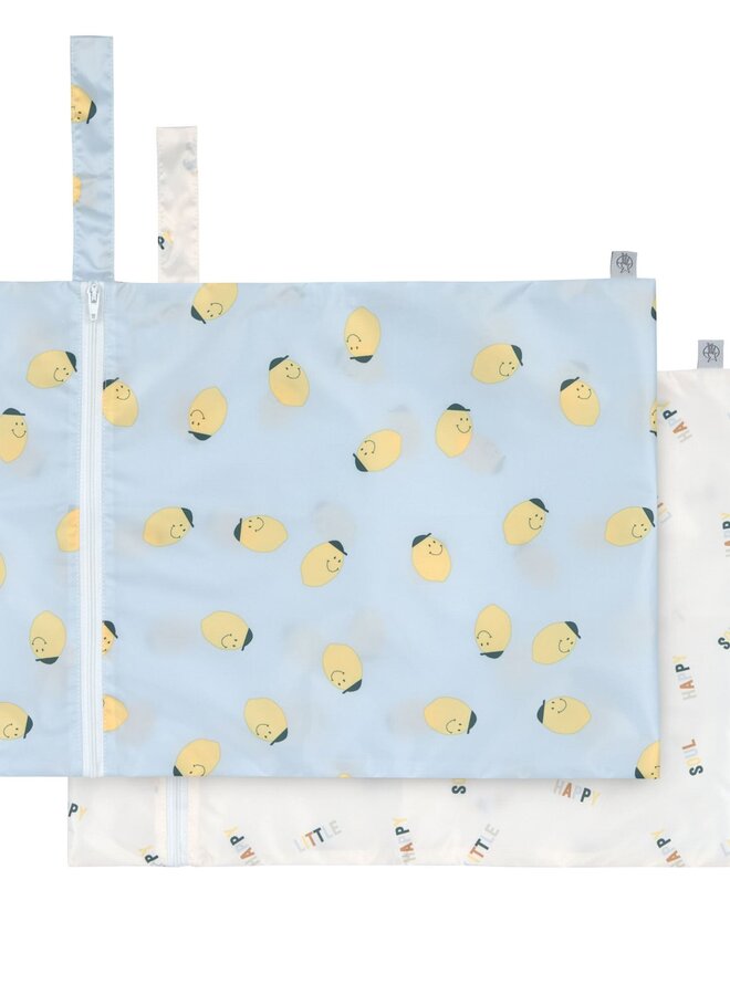 Lässig - Wet bag 2 pack - Happy Fruits lemon
