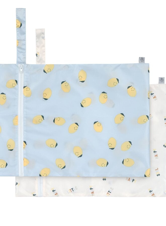 Lässig - Wet bag 2 pack - Happy Fruits lemon