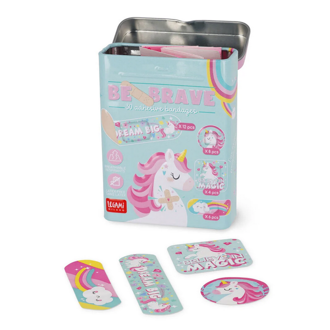 Legami - Be brave kit Unicorn- Set van 30 pleisters