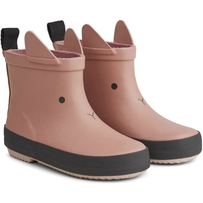 Liewood- Tobi Rain Boot - Rabbit Dark Rose