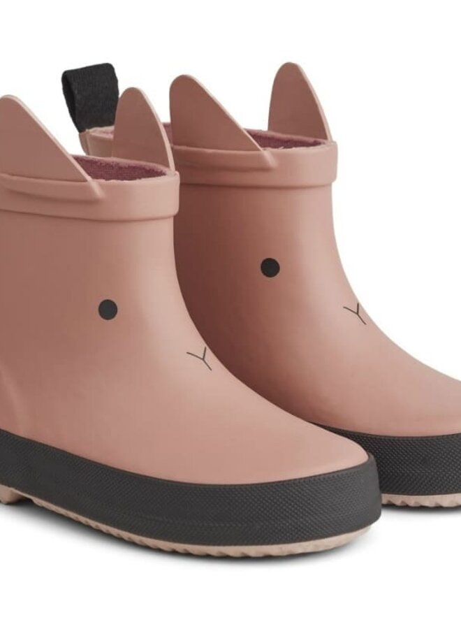 Liewood- Tobi Rain Boot - Rabbit Dark Rose