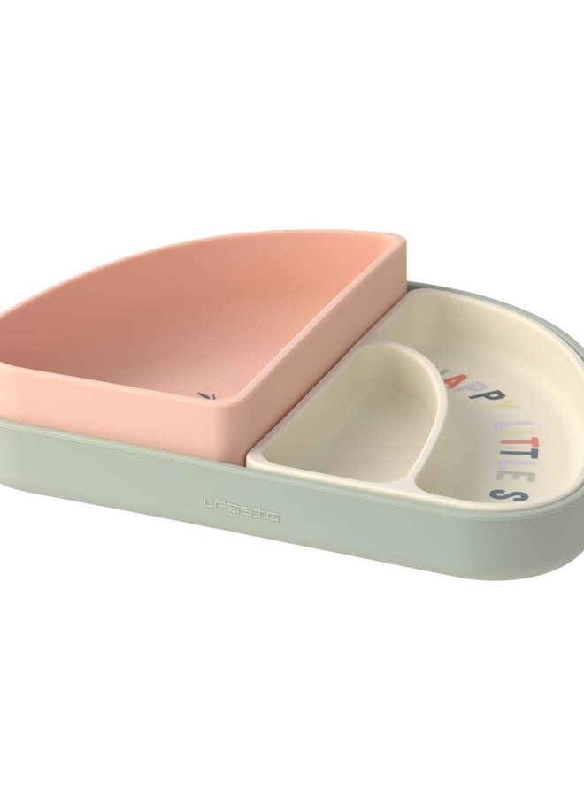 lässig - Silicone section dish set 3 pieces Happy Fruits cherry