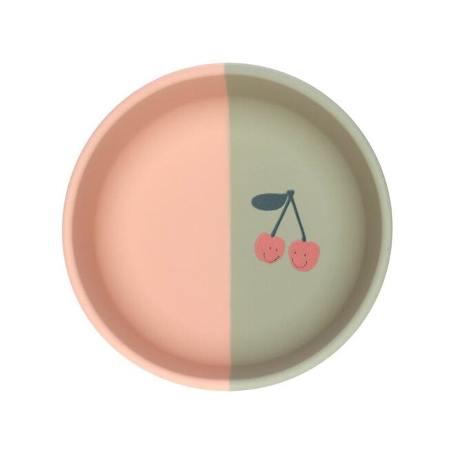 Lässig -  Silicone bowl Happy Fruits cherry