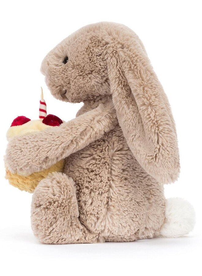 Jellycat - Bashful beige bunny birthday