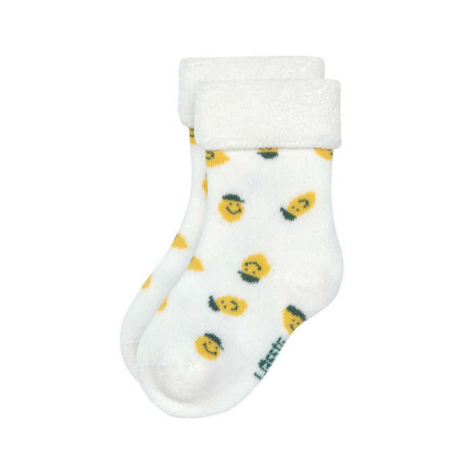 Lässig - Terry socks gots 3 pieces assorted Lemon light blue