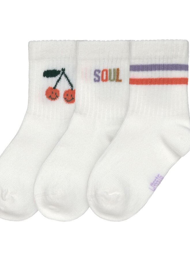 Lässig - Tennis socks 3 pieces gots Cherry
