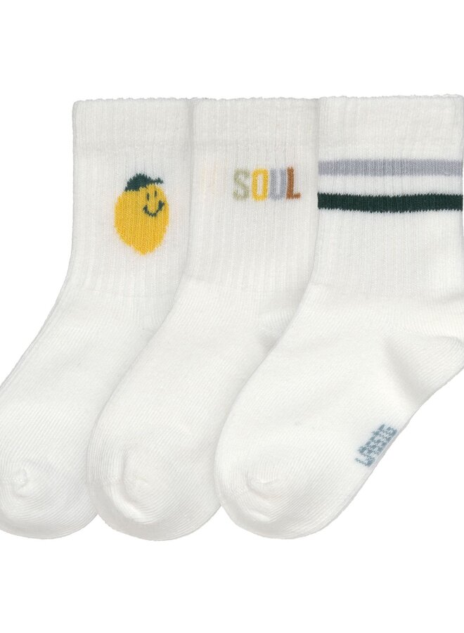 Lässig - Tennis socks 3 pieces gots lemon