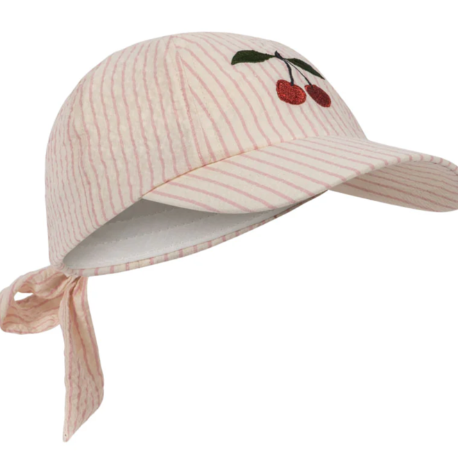 Konges Slojd - Ellie bow cap gots - Peony stripe