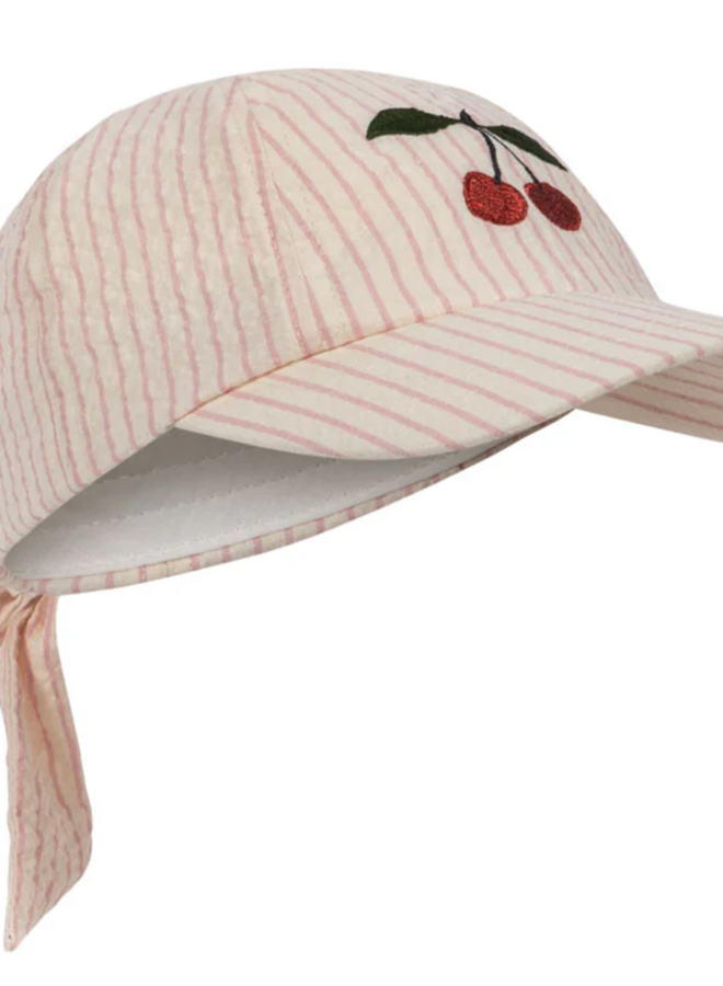 Konges Slojd - Ellie bow cap gots - Peony stripe