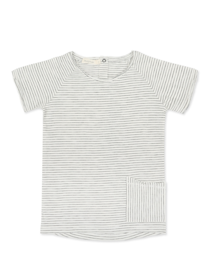 Phil & Phae - Raw-edged tee stripes - Coconut stripes