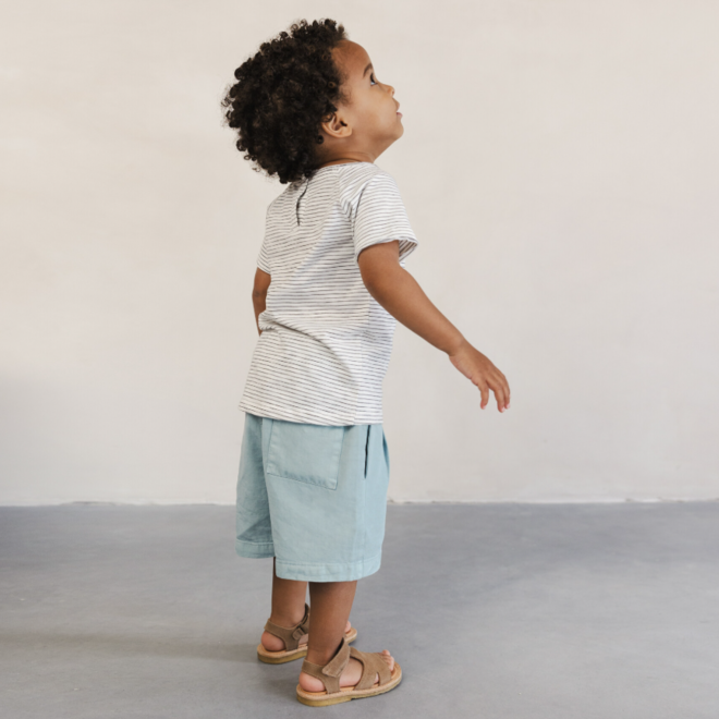 Phil & Phae - Raw-edged tee stripes - Coconut stripes