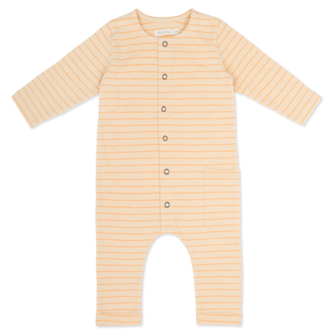 Phil & Phae - Pocket jumpsuit stripes - Bright apricot stripes
