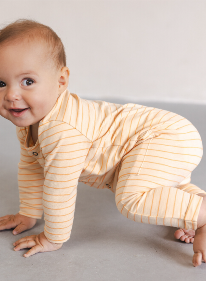 Phil & Phae - Pocket jumpsuit stripes - Bright apricot stripes