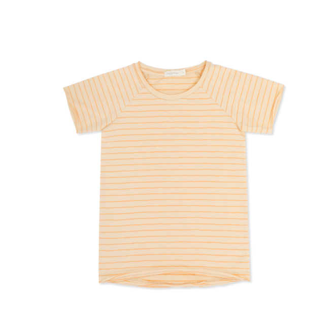 Phil & Phae - Raglan tee stripes - Bright apricot stripes