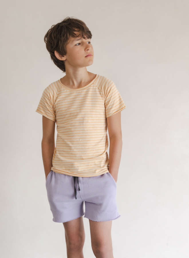 Phil & Phae - Raglan tee stripes - Bright apricot stripes
