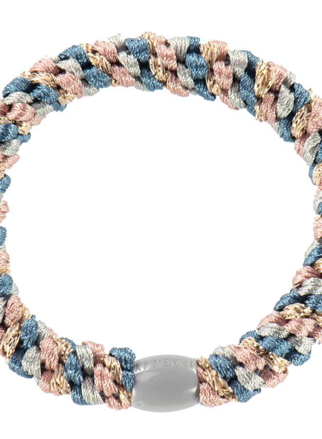 KKNEKKI - Mix Dusty blue Dusty rose haarrekker en armband