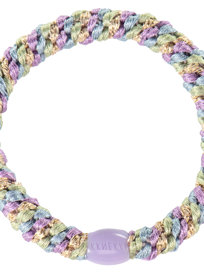 KKNEKKI - Mix Lavender Seablue glitter haarrekker en armband