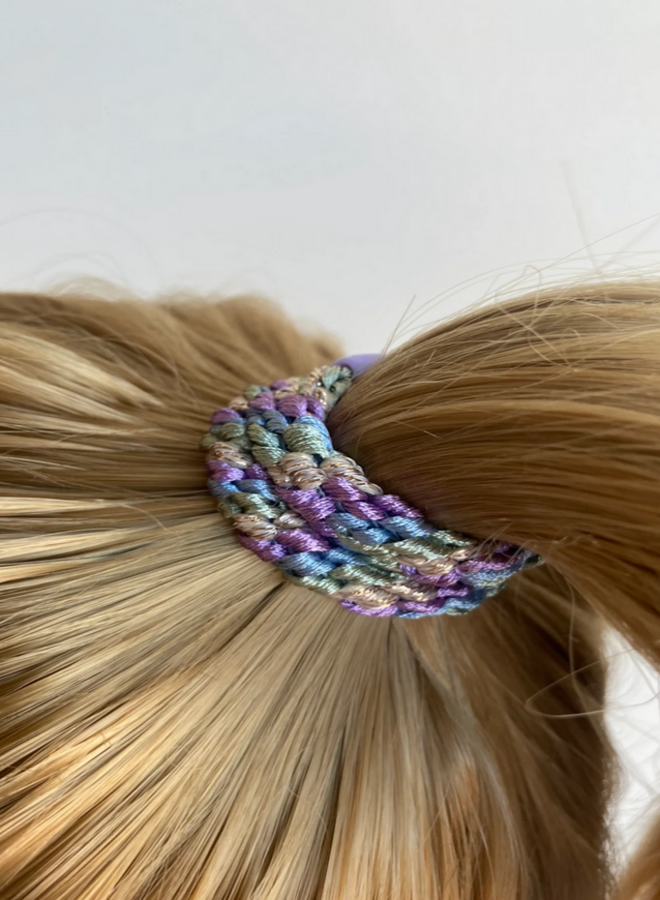 KKNEKKI - Mix Lavender Seablue glitter haarrekker en armband