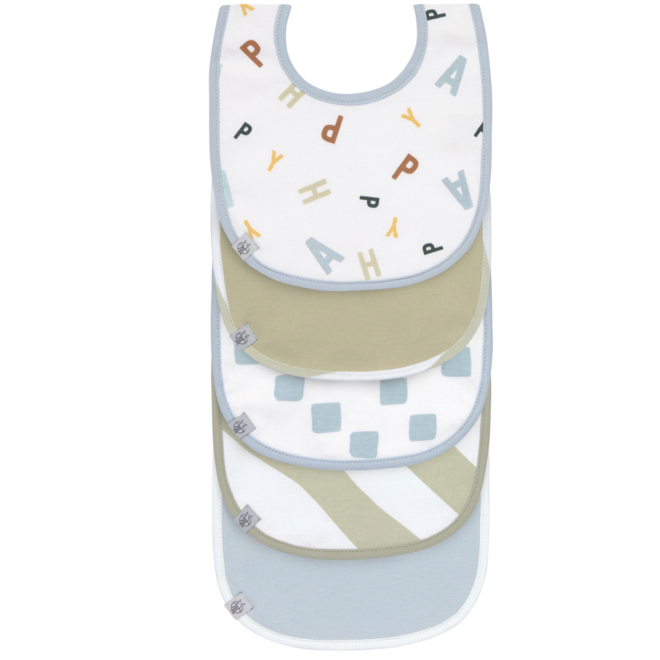 Lässig - value pack bib 5 pieces Happy Fruits light blue/light khaki