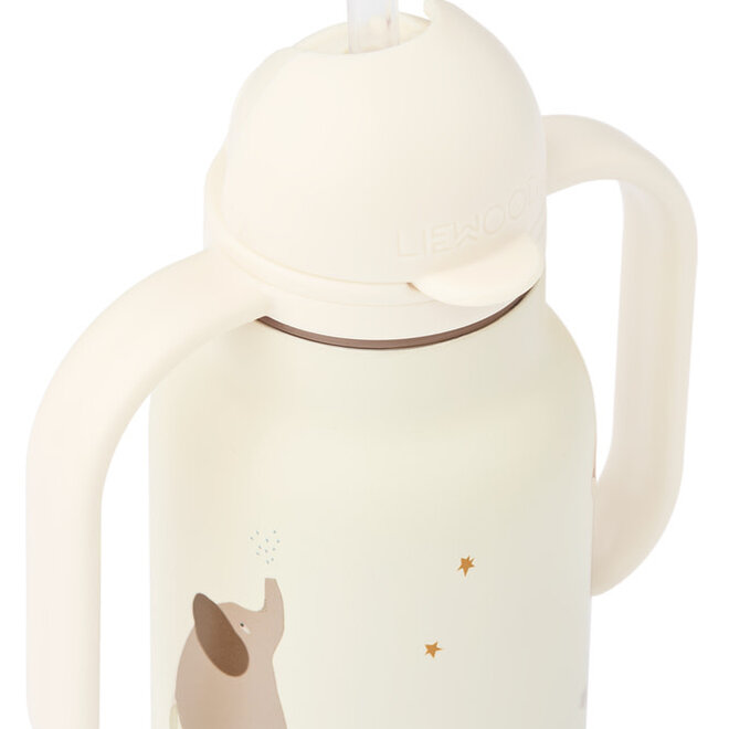 Liewood - Kimmie Water Bottle 250 ml Elephant Creme de la creme