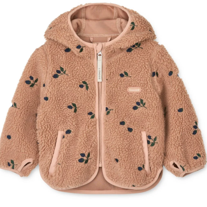Liewood - Mara pile jacket with ears - Berry/Pale Tuscany