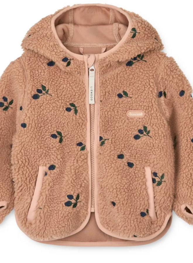 Liewood - Mara pile jacket with ears - Berry/Pale Tuscany
