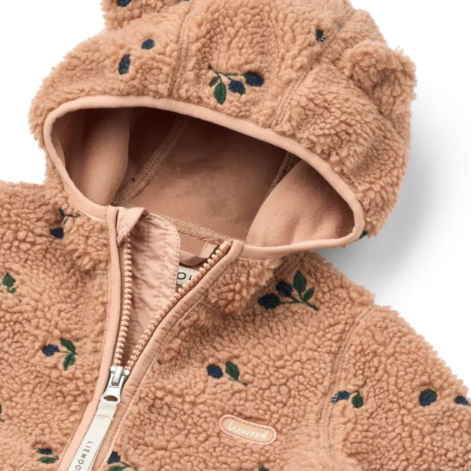 Liewood - Mara pile jacket with ears - Berry/Pale Tuscany