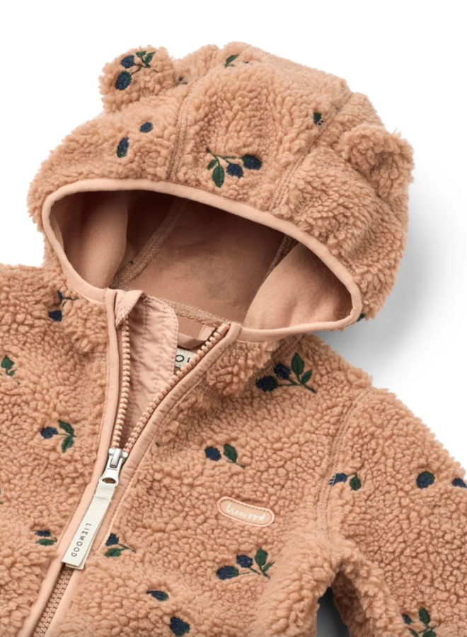 Liewood - Mara pile jacket with ears - Berry/Pale Tuscany