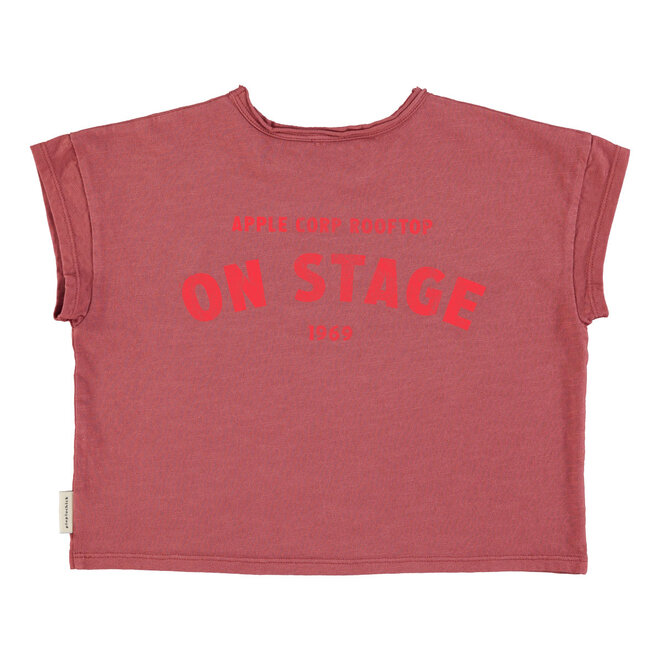 Piupiuchick -  T-shirt Bordeaux apple print