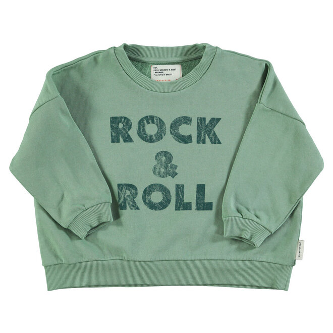 Piupiuchick -  Sweatshirt Green Rock & roll