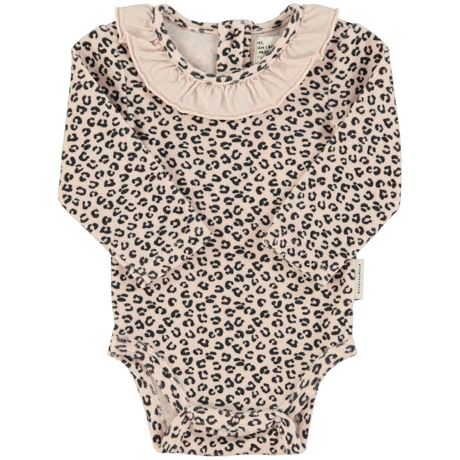 Piupiuchick -  Baby body collar Pale pink Animal
