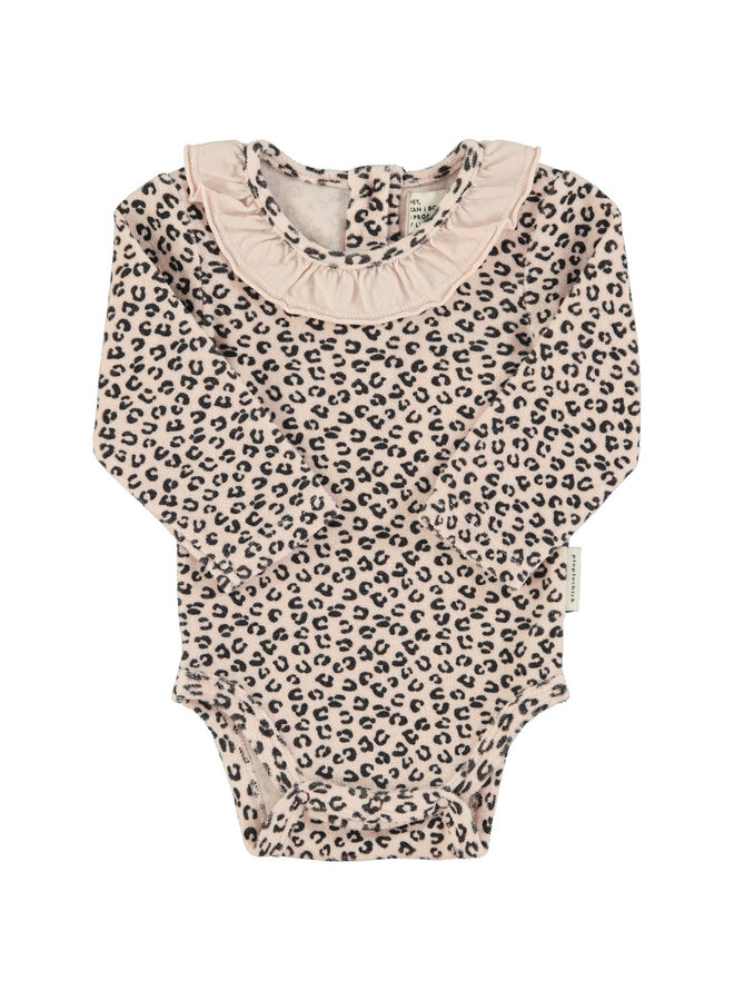 Piupiuchick - Baby body collar Pale pink Animal