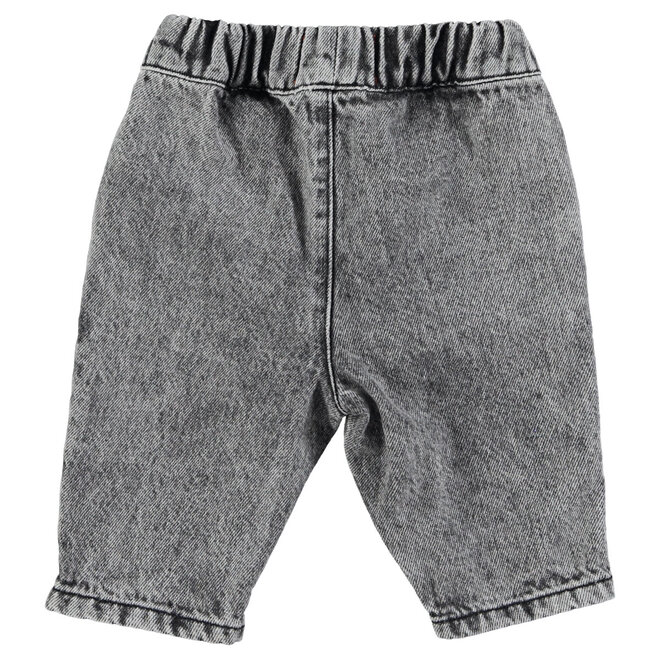 Piupiuchick -  Baby trousers Washed black denim