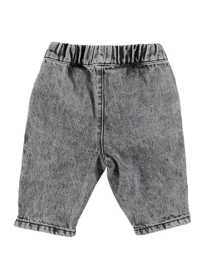 Piupiuchick -  Baby trousers Washed black denim