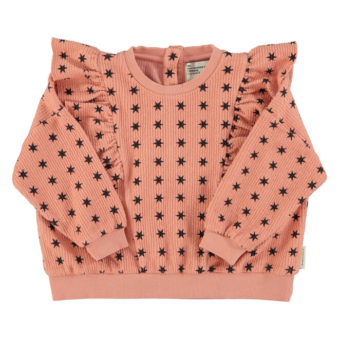 Piupiuchick -Sweatshirt Pink black stars