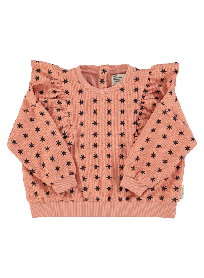 Piupiuchick -Sweatshirt Pink black stars