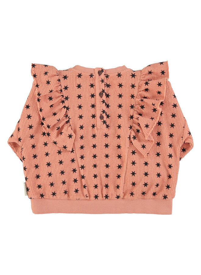Piupiuchick -Sweatshirt Pink black stars