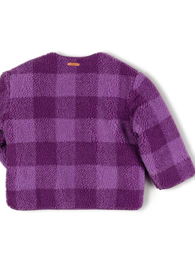 Nixnut - Check jacket Purple checkered