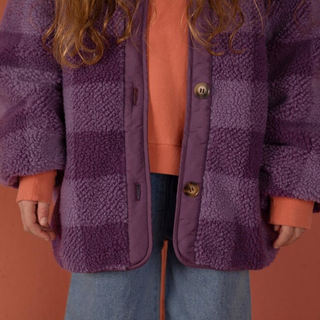 Nixnut - Check jacket Purple checkered