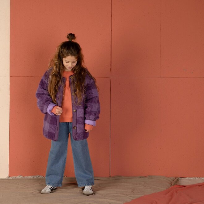 Nixnut - Check jacket Purple checkered