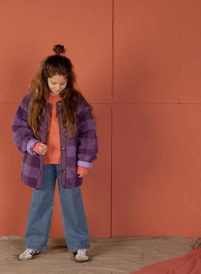 Nixnut - Check jacket Purple checkered