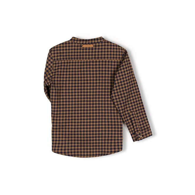 Nixnut - Mao blouse Navy checkered