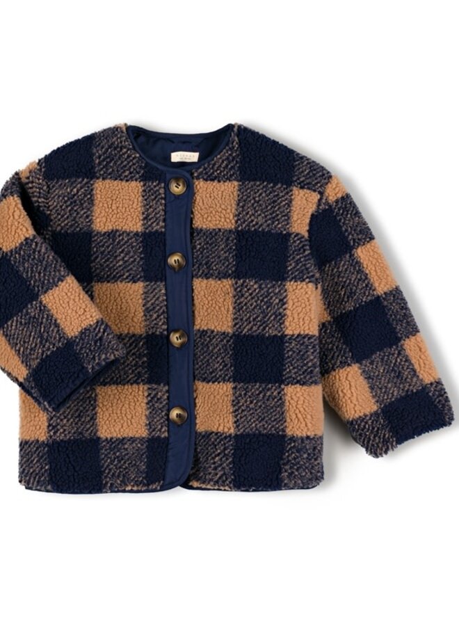 Nixnut - Check jacket Navy checkered