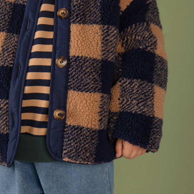 Nixnut - Check jacket Navy checkered